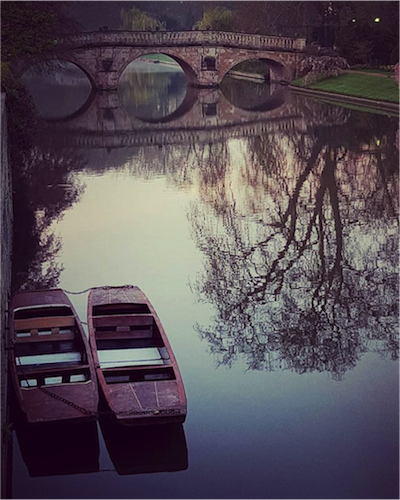 The Cambridge Punt Company, punts at Clare Bridge, River Cam