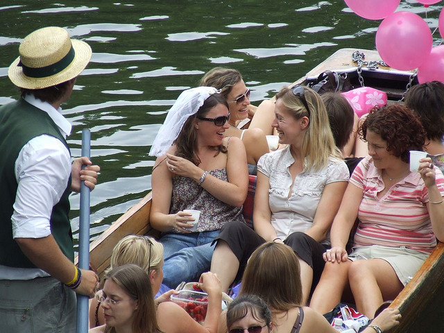Hen party punting Cambridge